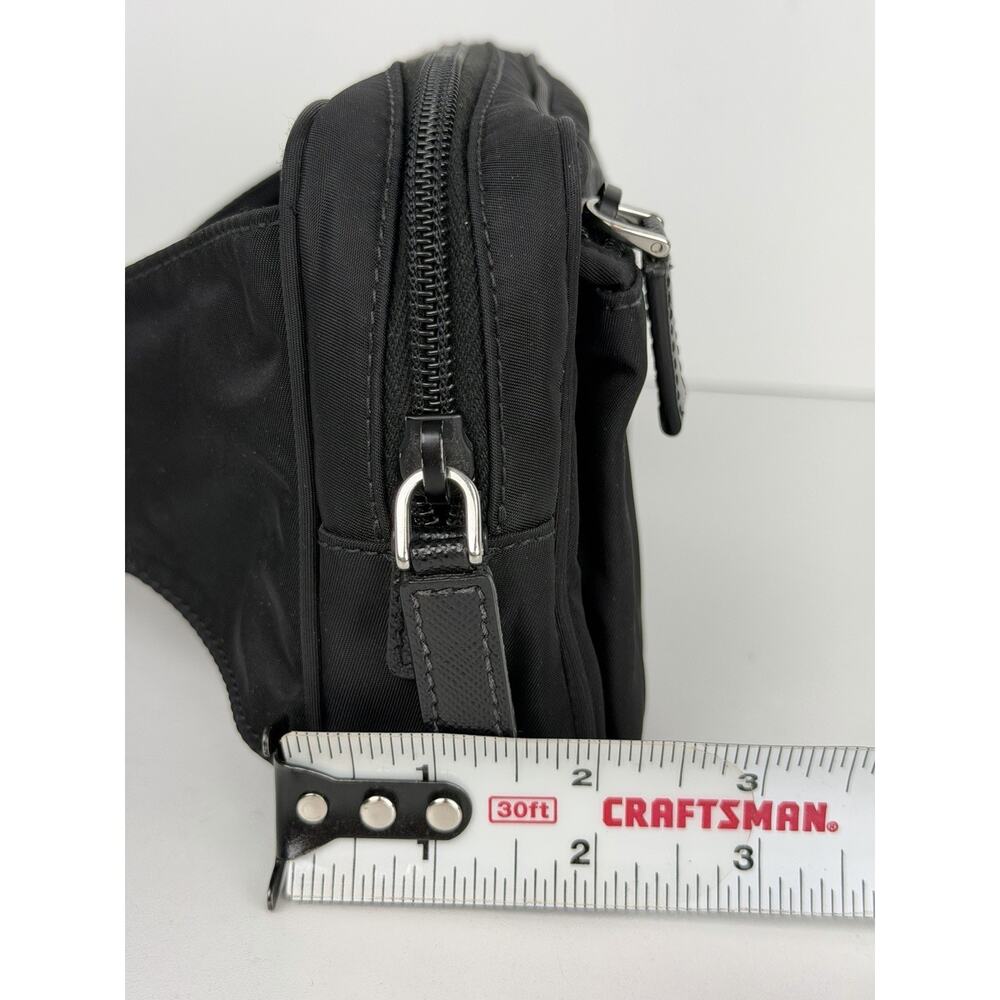 Prada Tessuto Nylon Belt Bag in Black with a Front Zippered Pocket S07 - Picture 16 of 16